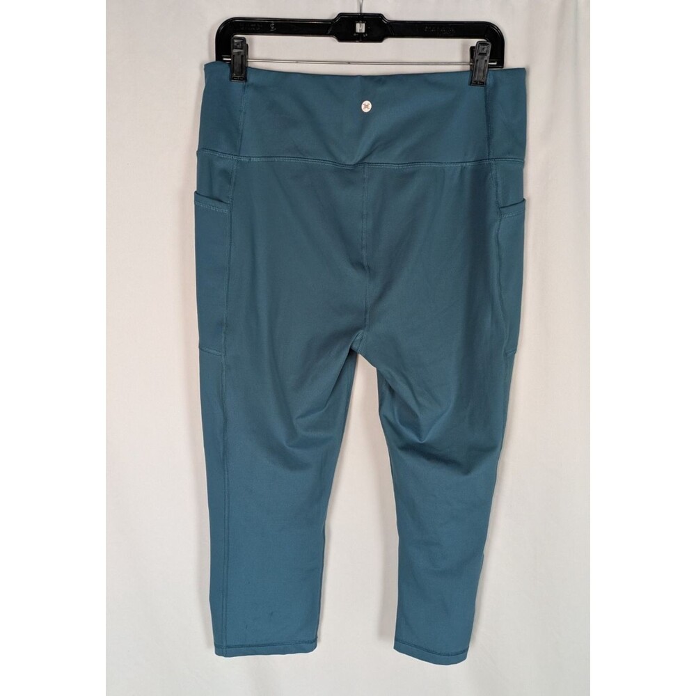 RBX XL Leggings Blue Purple Pull On High Rise Crop Side Pocket Lot of 2 Athletic - Picture 7 of 11